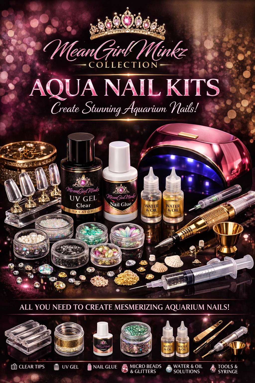Aqua Nail Kit – Aquarium Nails