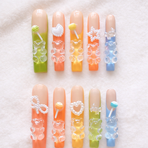 Candy Bear Press-On Nail Set